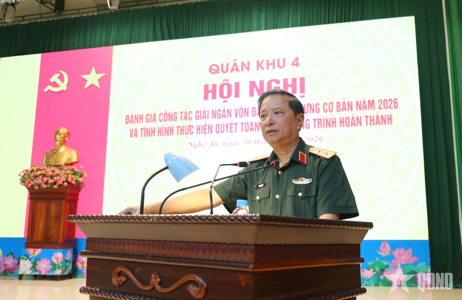 Quân khu 4 đánh giá tiến độ giải ngân vốn đầu tư xây dựng cơ bản năm 2026